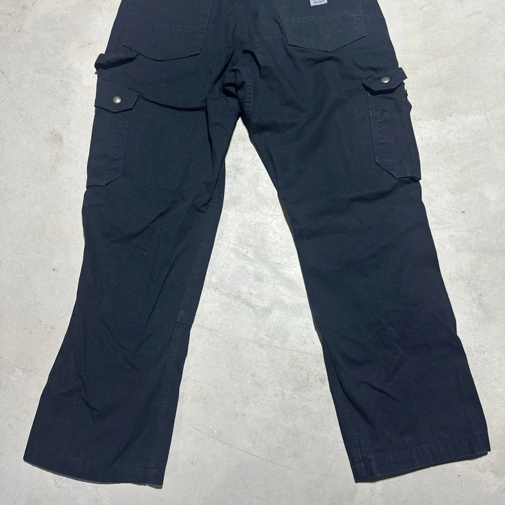 Carhartt Cargo Pants Men's SZ 36x30 Black B342-BLK Relaxed Fit Ripstop Workwear